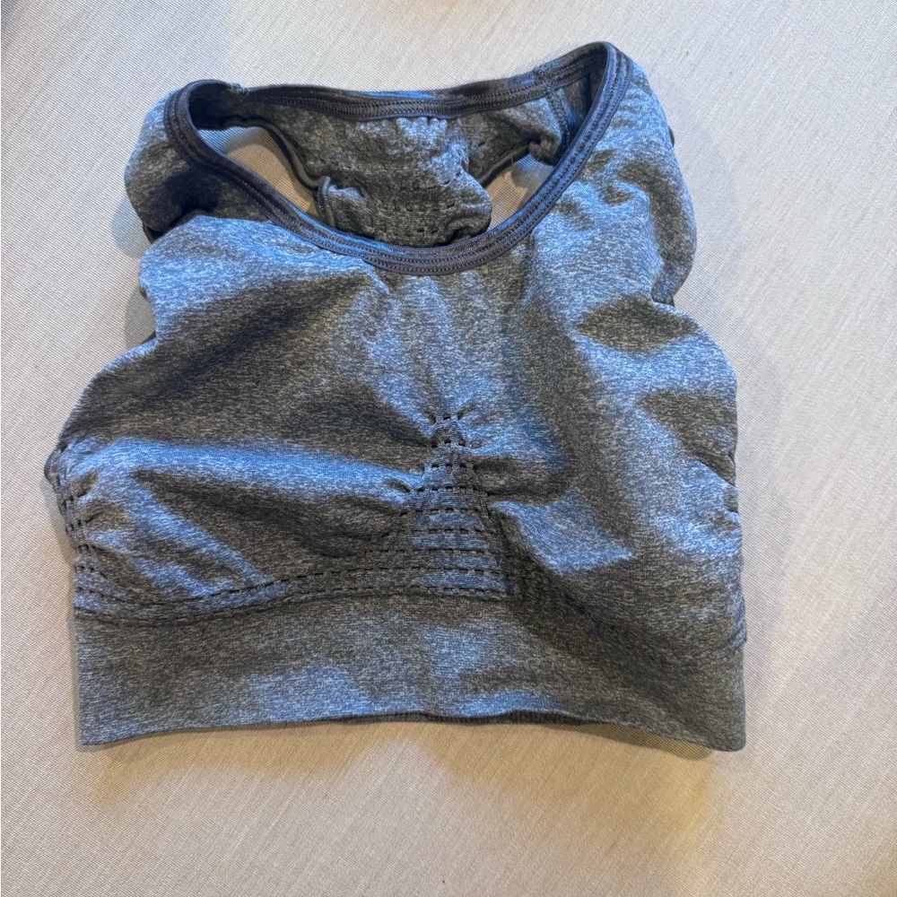 Sweaty Betty Gray Fitted Crop Tank Top